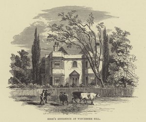Residenza di Hood a Winchmore Hill (incisione) da English School