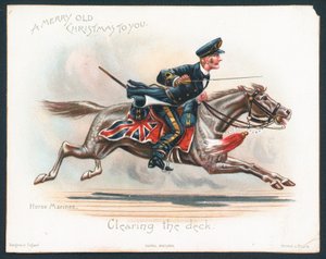 Biglietto di Natale dei Marines a cavallo da English School