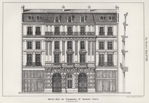 Hotel, Rue Du Faubourg St Honore, Parigi
