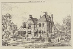 Casa Park Street Bridgend, per W J Lewis Esquire (incisione) da English School