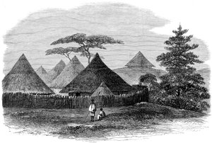 Casa a Magdala, da La spedizione britannica in Abissinia, 1868 da English School