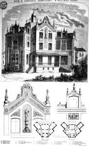 Casa in Avenue Road, Regents Park, progettata da Hector Horeau, 1859 da English School