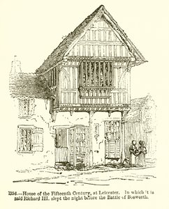 Casa del XV secolo a Leicester. Si dice che Riccardo III vi abbia dormito la notte prima della battaglia di Bosworth da English School