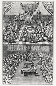 Palazzo del Parlamento nel 1640 da English School