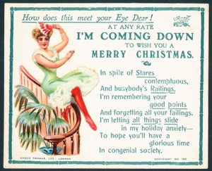 Come ti sembra questo, cara! - Cartolina di Natale vittoriana