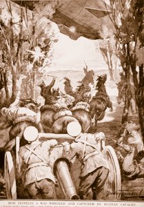 Come lo Zeppelin 5 fu distrutto e catturato dalla cavalleria russa, 1914-19 da English School