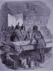 Posto di scambio della Compagnia della Baia di Hudson nel 1845 da English School