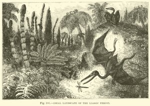 Paesaggio ideale del periodo Liassico da English School