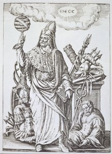 Figura ideale di Ermete Trismegisto, copia di illustrazione da De Divinatione et Magicis Praestigiis di Jean-Jacques Boissard, 1605, pubblicato fine XIX secolo