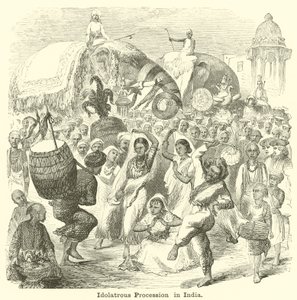 Processione idolatra in India da English School