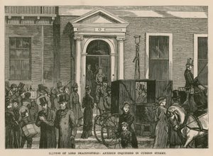 Malattia di Lord Beaconsfield: inquirenti ansiosi in Curzon Street, Londra da English School