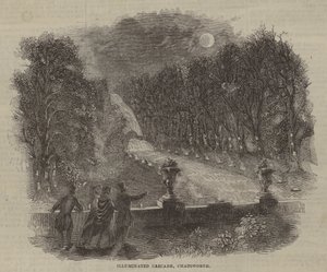 Cascata illuminata, Chatsworth da English School