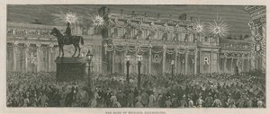 Illuminazioni che adornano la Banca d