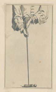 Illustrazione che raffigura una persona che gioca a croquet