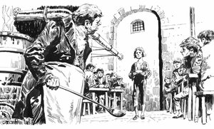 Illustrazione per Oliver Twist di Charles Dickens da English School