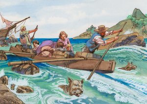 Illustrazione per Swiss Family Robinson da English School