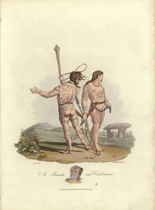 Illustrazione per The Costume of the Original Inhabitants of the British Islands da English School