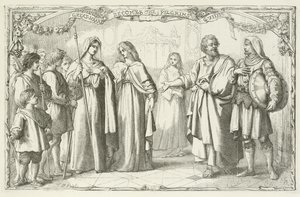 Illustrazione per Il progresso del pellegrino di John Bunyan da English School