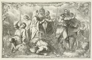 Illustrazione per Il progresso del pellegrino di John Bunyan da English School
