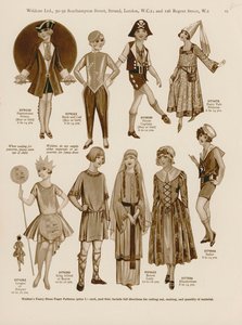Illustrazione per il catalogo di costumi per bambini di Weldon da English School