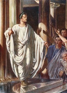 Illustrazione di storie della storia romana (litografia a colori) da English School