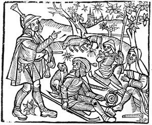 Illustrazione dal Kalendar of Shepherds da English School