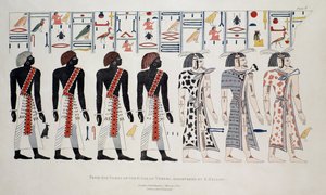 Illustrazione dalle Tombe dei Re a Tebe, Scoperte da G. Belzoni, stampa pubblicata nel 1820 da English School