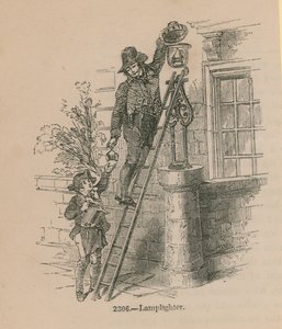 Illustrazione di un lampionaio da English School