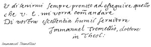 Immanuel Tremellius da English School