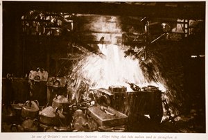 In una delle nuove fabbriche di munizioni britanniche, 1914-19