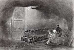 Nella miniera di carbone, illustrazione da 