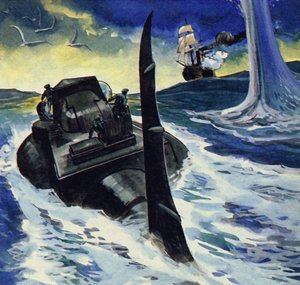 Nel Canale della Manica, la nave aprì il fuoco sul Nautilus da English School