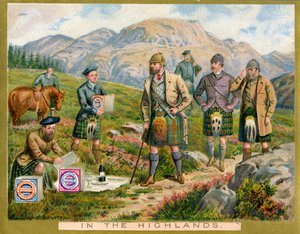 Nelle Highlands, una carta promozionale per i biscotti Huntley & Palmers, c.1890 da English School