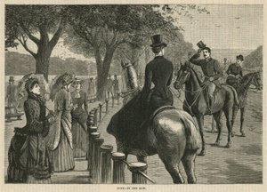 Nella fila; Rotten Row, Hyde Park, Londra da English School