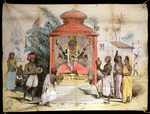 India, figura e culto di Kali, c.1850