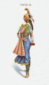 India, carta da sigarette, 1915 da English School