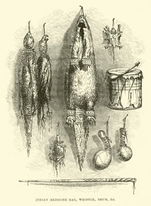 Borsa della Medicina Indiana, Fischietto, Tamburo, ecc.