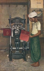 Operatore di macchina indiano da English School