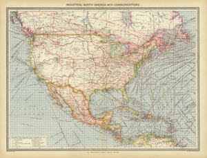 Nord America industriale con comunicazioni da English School