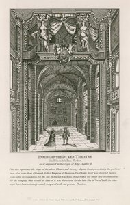 Interno del Teatro del Duca a Lincolns Inn Fields, come appariva durante il regno di re Carlo II
