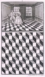 Interno, illustrazione da Vari tipi di decorazione del pavimento, di John Carwitham, 1739 da English School