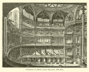 Interno del Teatro Drury Lane, 1794-1811 da English School