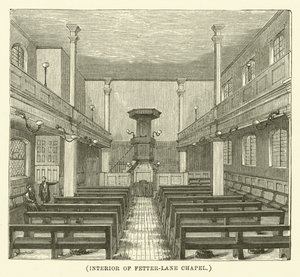 Interno della cappella Fetter-Lane (incisione)