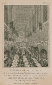 Interno del Guildhall, Londra, come appariva all