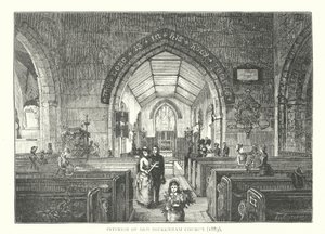 Interno della vecchia chiesa di Beckenham da English School