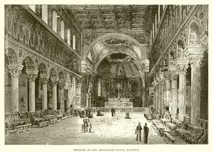 Interno di San Apollinare Nuovo, Ravenna da English School