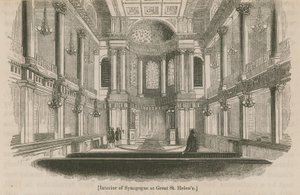 Interno della Sinagoga a Great St Helens, Londra da English School