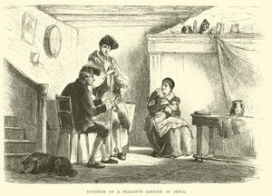 Interno di una casa di contadini a Briga da English School
