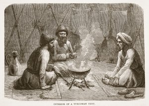 Interno di una Tenda Turcomanna, illustrazione da Cassells Illustrated History of England da English School