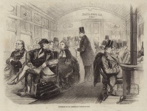 Interno di un vagone ferroviario americano da English School